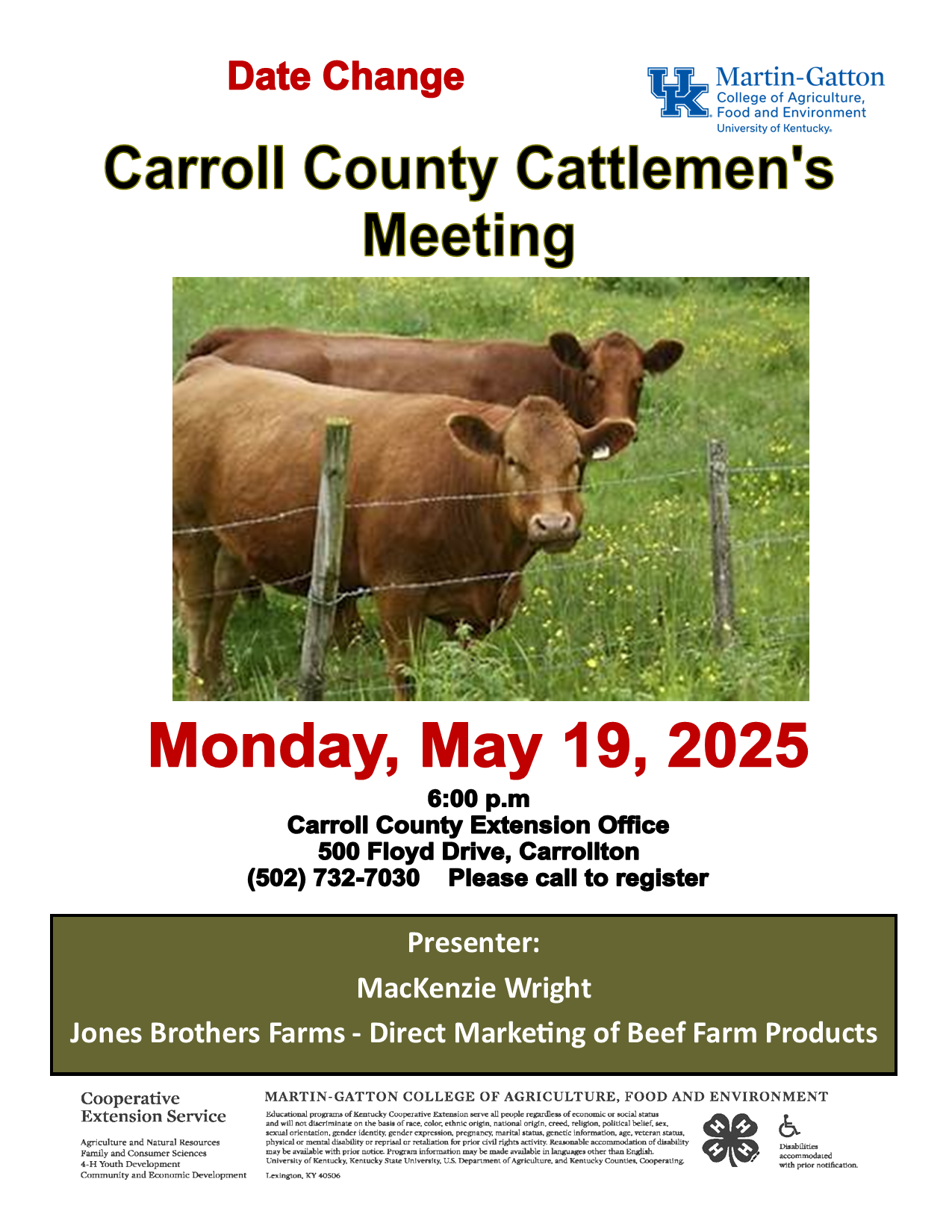 Carroll County Cattlemen's Meeting