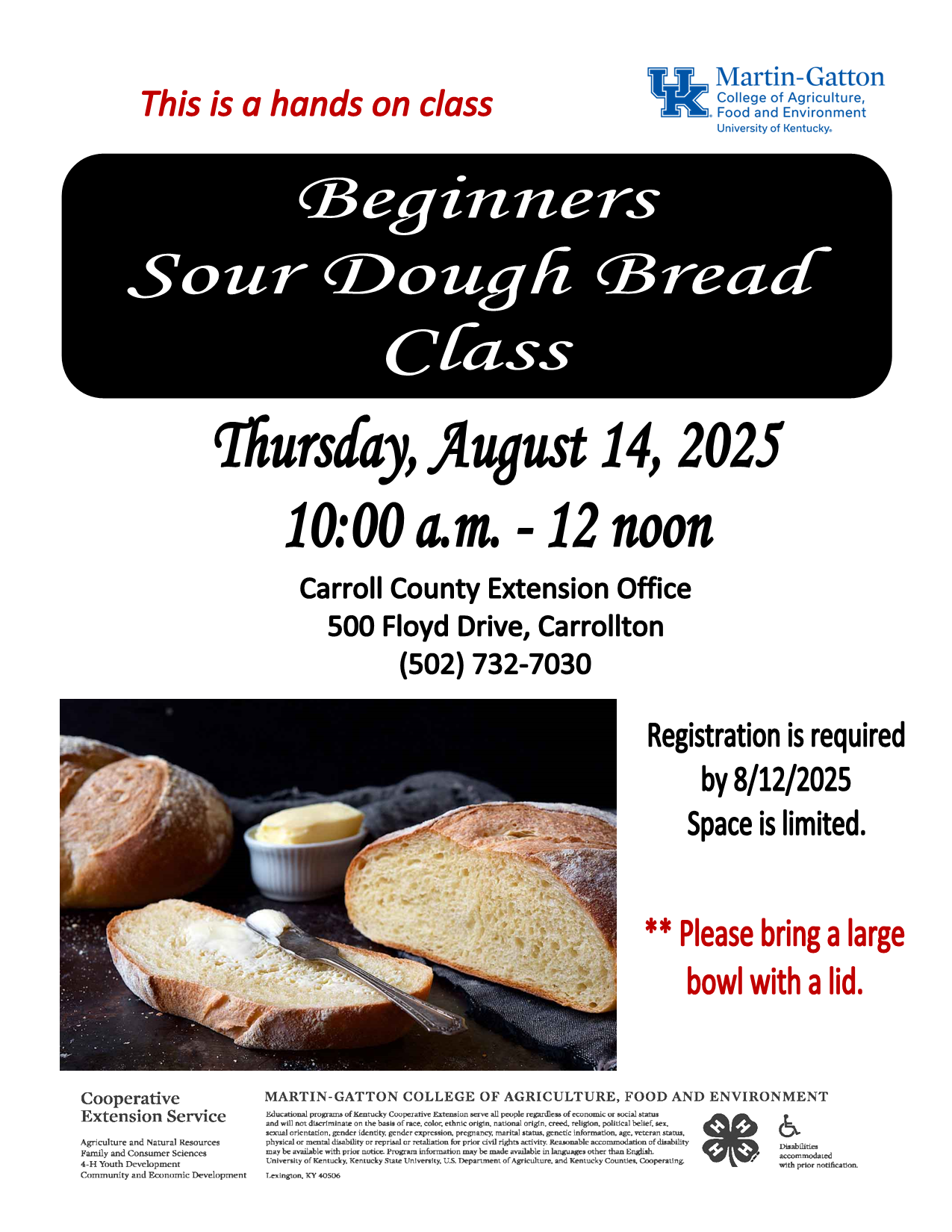 Beginners Sour Dough Bread Class