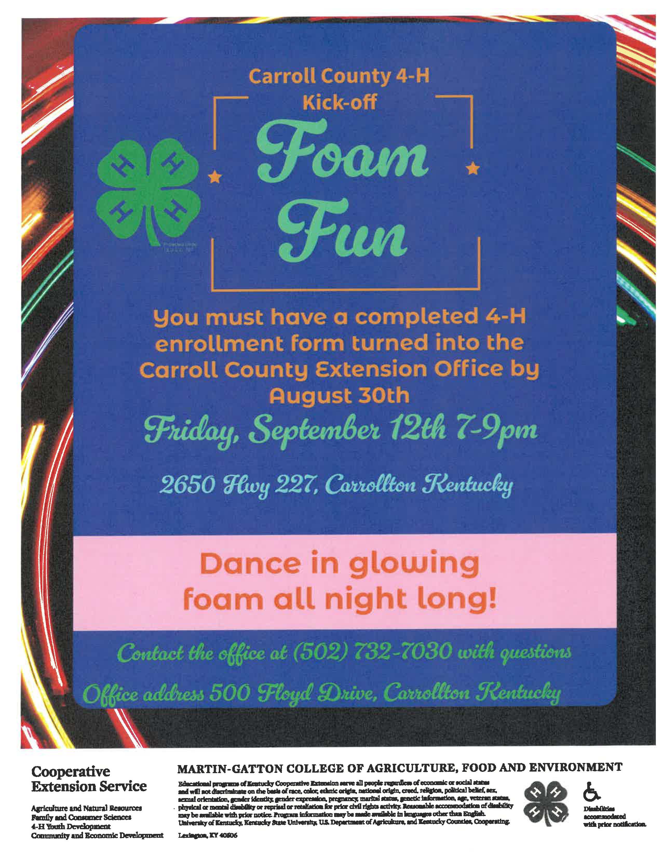 4-H Foam Fun