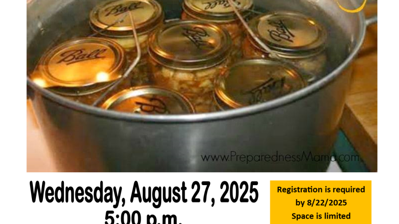 Water bath canning class